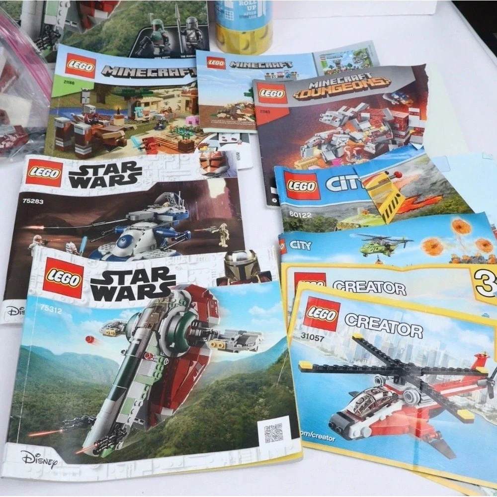 Minecraft & Star Wars Legos Boba Fett's Starship AAT Tank Mixed Lot (READ)